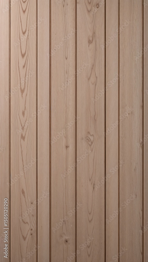 Poster light brown wooden surface close-up with horizontal grain pattern and smooth matte texture