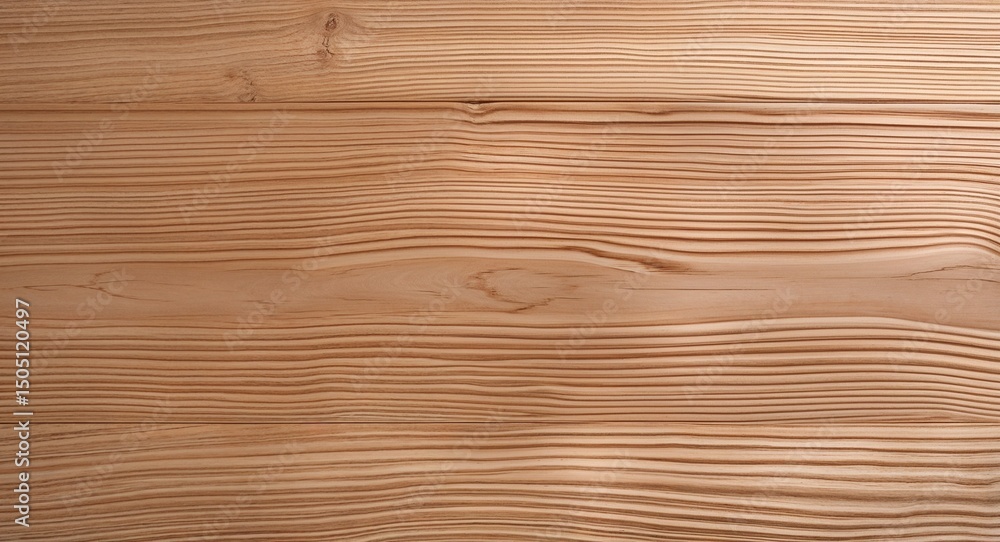 Poster light brown wooden surface close-up with horizontal grain pattern and smooth matte texture