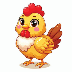 Vector Cartoon Chiken