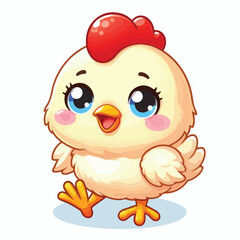 Vector Cartoon Chiken