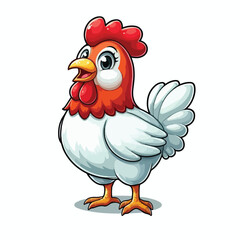 Vector Cartoon Chiken