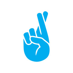 Obraz premium crossed fingers colored icon