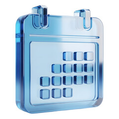 3d Glass Calendar Icon Design
