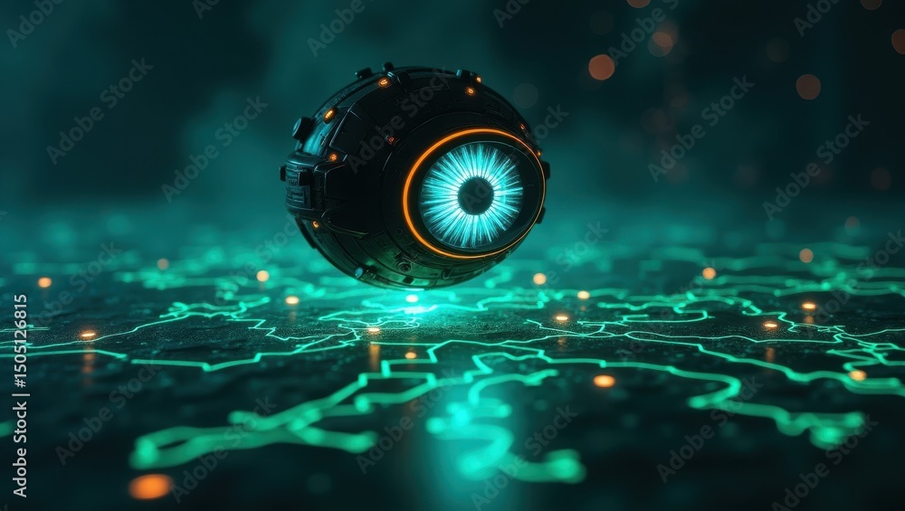Poster ai system coordinates military operations using advanced technology for strategic planning in a high