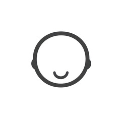 Simple circular design with a subtle smile
