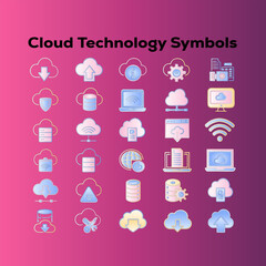 Cloud Computing Icons Set