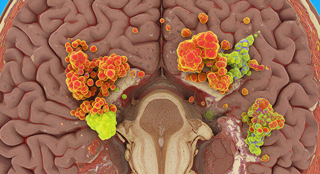 Granulomatous amebic encephalitis in brain autopsy