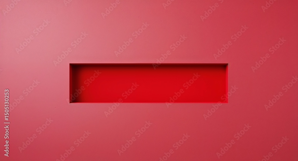 Aufkleber vibrant solid red background with uniform color and bold minimalist style full frame layout