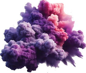 purple cloud smoke clean background illustration premium quality