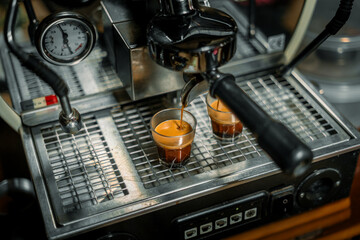 Double Espresso Shot from a Professional Machine