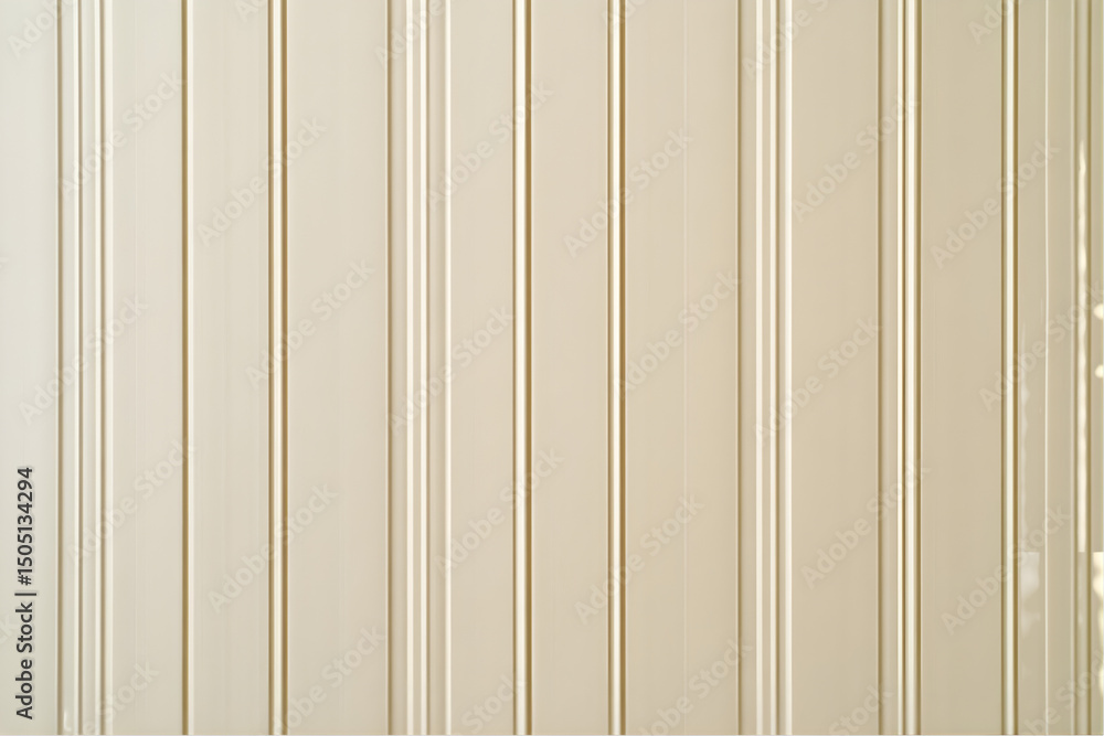 Aufkleber close up of a cream colored wall with vertical panels and thin lines in a repeating pattern design
