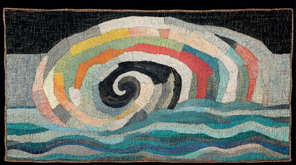 Abstract Spiral Wave Art