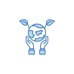 Environmental icon design with white background stock illustration