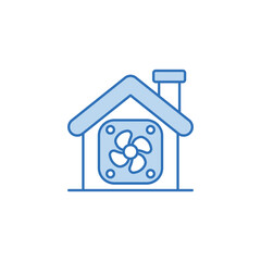 Ventilation icon design with white background stock illustration