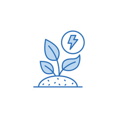 Green Energy icon design with white background stock illustration