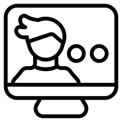 Digital Speech Line Icon