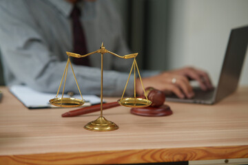 Lawyer and team Talk and consult on solving problems and work related to legal work of lawyers