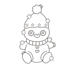 santa claus, christmas clipart, line art, hand drawn, holiday doodles, christmas sweets, snow illustration, winter elements, christmas candy, black and white, outline drawing, festive illustration