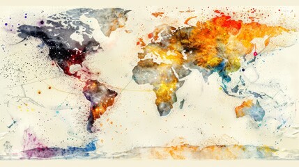 Digital representation of global networking structures showcasing connectivity and data exchange