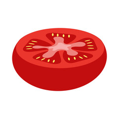 Obraz premium Tomato Slice Illustration