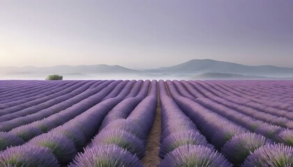 Fototapeta premium Soft, dreamy gradient blend of purples and whites creates a calming and ethereal atmosphere.