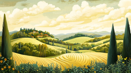 Beautiful landscape illustration