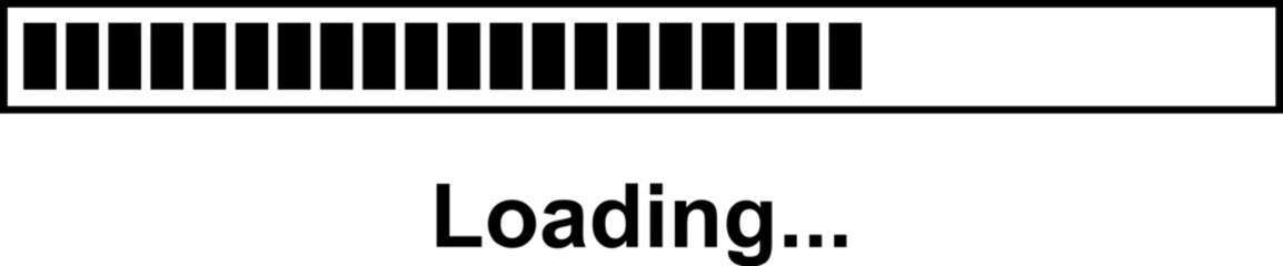 Loading bar. Retro progress bars on white and black screens. Search vector loading vector isolated on transparent of loading and buffering symbols for websites, app, logo load design.