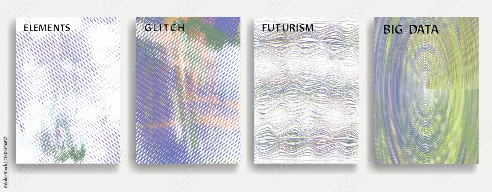 Poster abstract flow lines background . wavy stripes . striped linear pattern . poster collection with smoo
