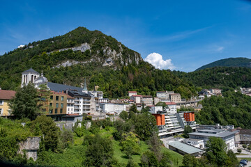 Vue sur la ville de Saint-Claude (Jura, France)