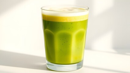 Avocado smoothie in clear glass