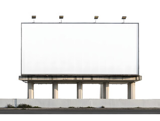 Obraz premium Blank Billboard on an Overpass, Perfect for Mockups