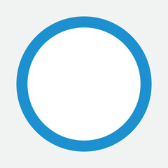 Fototapeta premium Light blue circle frame and clean visual element design