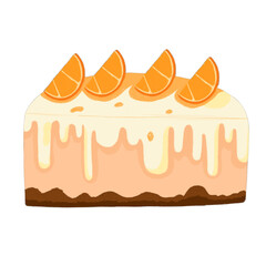 Cute cake orang icon design illustration