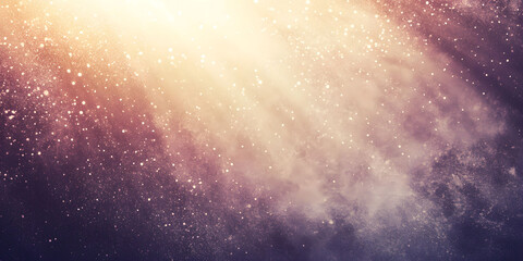 Fototapeta premium Cosmic Nebula with Golden Light and Purple Hues