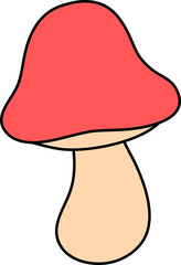 Mushroom Cartoon Illustration