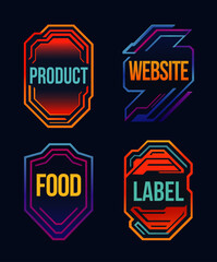 Futuristic Vector Label Set
