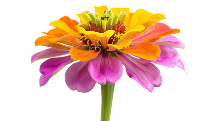 Vibrant Zinnia on transparent background PNG.