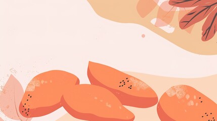 Food Festival Sweet Potato Background: Sweet Potato Aroma Fills the Feast, Spreading a Warm Scroll of the Weaving between Sweet Tenderness and Smoky Flavors