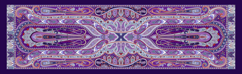 Mystic Purple Ethnic Wrap Design &ndash; Digital Textile Elegant Dupatta Styles