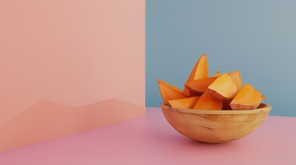 Food Festival Sweet Potato Background: Sweet Potato Aroma Fills the Feast, Spreading a Warm Scroll of the Weaving between Sweet Tenderness and Smoky Flavors