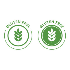 Gulten-free vector icon illustration symbols isolated on a white background 