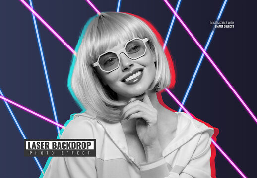 Laser Backdrop Photo Effect