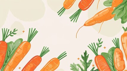 Food Festival Carrot Background: Orange Radiance Illuminates the Feast, Sketching a Dynamic Scroll of the Dance between Crisp Freshness and Creative Cuisine