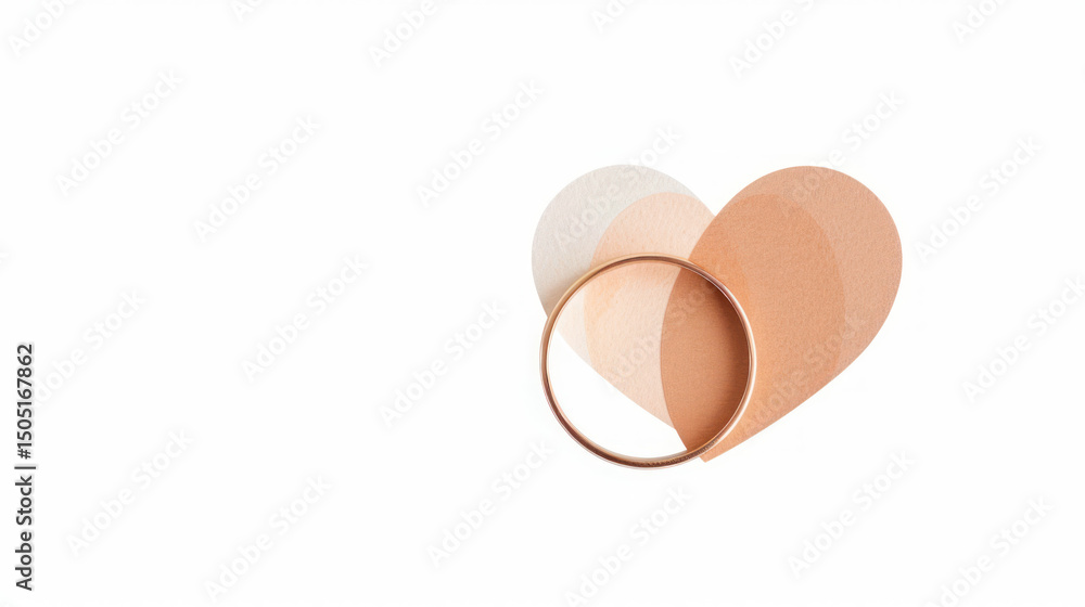 Leinwandbilder abstract composition with colorful layers and a circular element on a white background showcasing ar