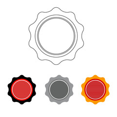 wavy round icon in the middle there is a circle, good for the power button, there are three choices, line icon, black mixed with red, light black mixed with dark black and red mixed with orange.
