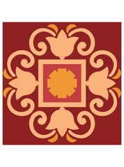 This stunning image showcases an intricate, abstract Indian floral design. Delicate, swirling patterns and vibrant, jewel-toned flowers dance across the canvas, set against a crisp, white background
