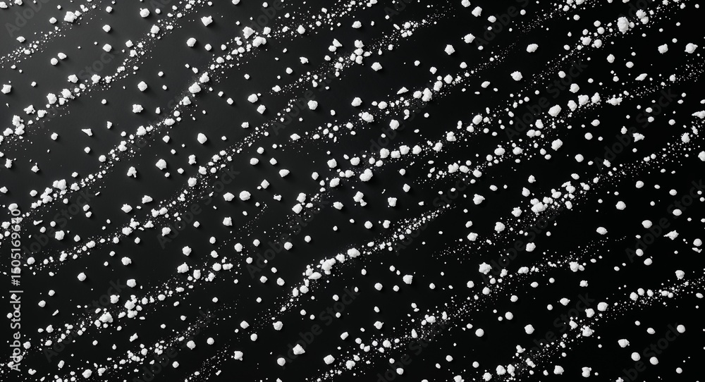 Aufkleber abstract black and white background with dynamic white particles on dark backdrop creating motion ef