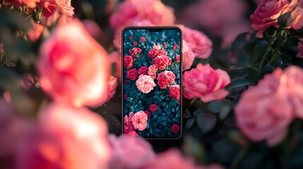 Stunning Phone Wallpaper: Pink Rose Bloom Background