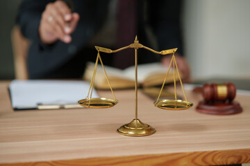 Lawyer and team Talk and consult on solving problems and work related to legal work of lawyers