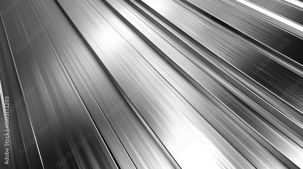 Aufkleber abstract metallic surface with dynamic streaks of light and reflection showcasing modern design and 